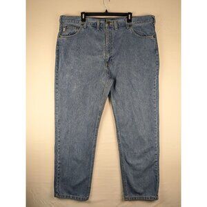 Carhartt Jeans Mens Size 44x30 Blue Straight Fit Work Wear